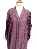 Korean Zoom Nida Self Print Open Front Abaya