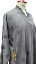 Polka Dot Korean Nida Silk Open Front Abaya